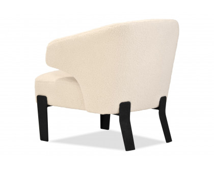 Mobital - Rancho Flared Arms Solid Armchair in Teddy Cream, Fabric