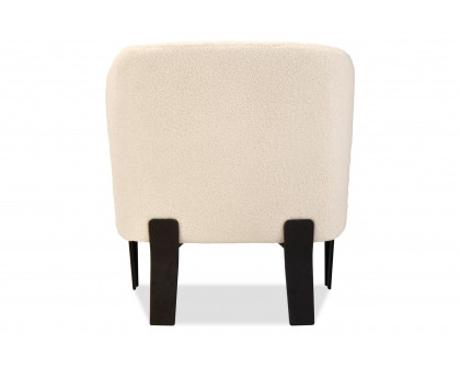 Mobital - Rancho Flared Arms Solid Armchair in Teddy Cream, Fabric