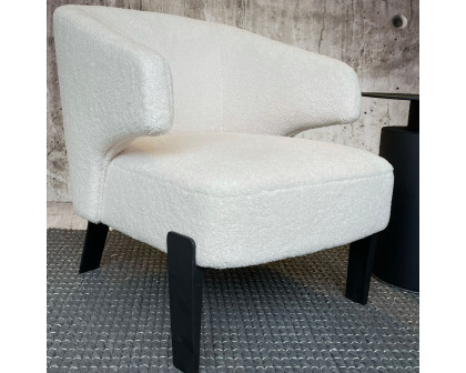 Mobital - Rancho Flared Arms Solid Armchair in Teddy Cream, Fabric