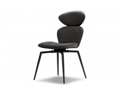 Mobital Antler Swivel Dining Chair - Slate Gray, Leather