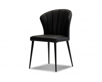 Mobital Ariel  Dining Chair - Black, Leather