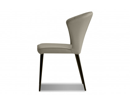 Mobital Ariel Dining Chair - Pewter, Leather