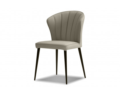 Mobital Ariel Dining Chair - Pewter, Leather