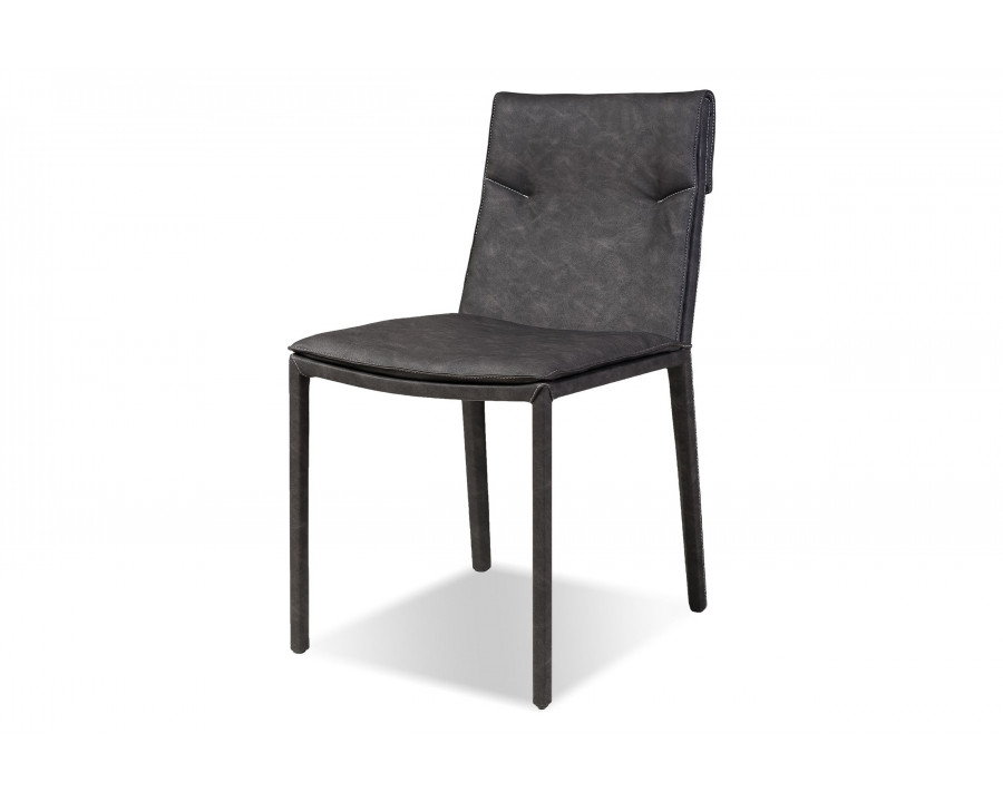 Mobital - Harris Dining Chair in Gray, Leather