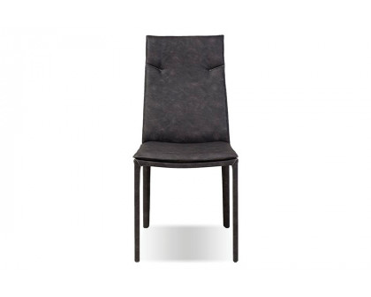 Mobital - Harris Dining Chair in Gray, Leather