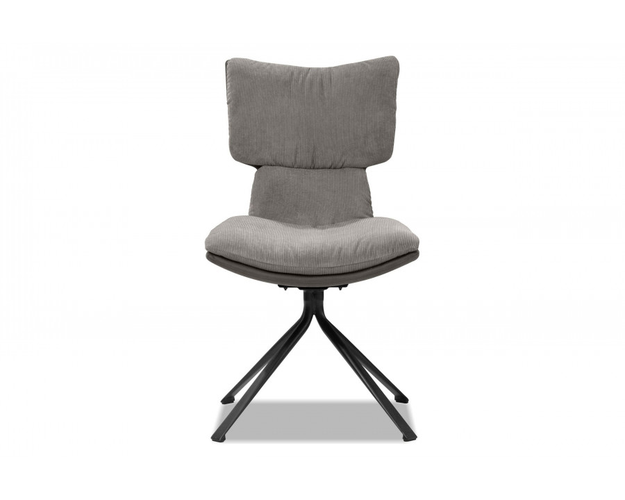 Mobital - Jiacamo Swivel Dining Chair in Pewter, Fabric