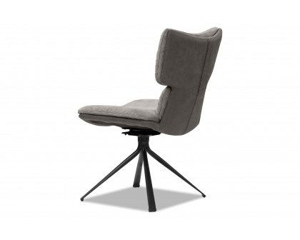 Mobital - Jiacamo Swivel Dining Chair in Pewter, Fabric