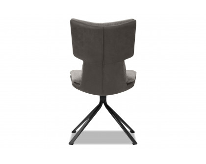 Mobital - Jiacamo Swivel Dining Chair in Pewter, Fabric