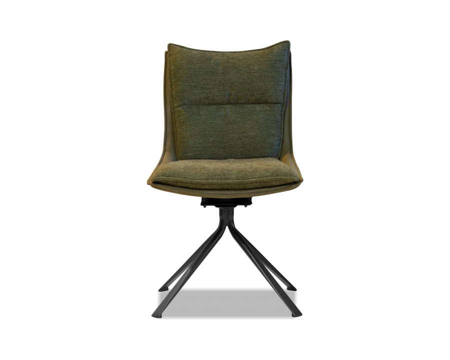 Mobital Puccini Swivel Dining Chair - Evergreen, Leather