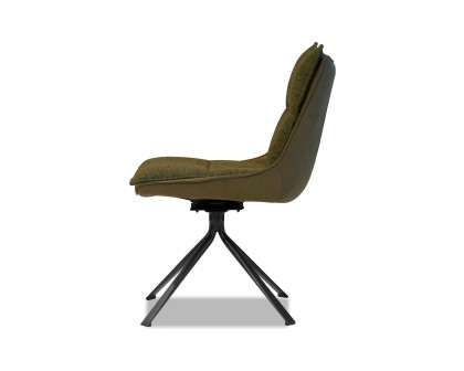 Mobital Puccini Swivel Dining Chair - Evergreen, Leather