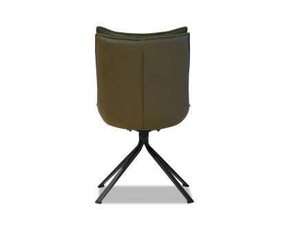 Mobital Puccini Swivel Dining Chair - Evergreen, Leather