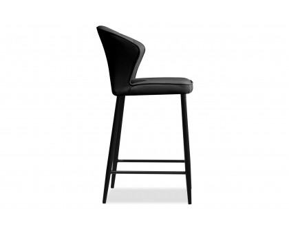 Mobital™ Ariel Counter Stool - Black, Leather