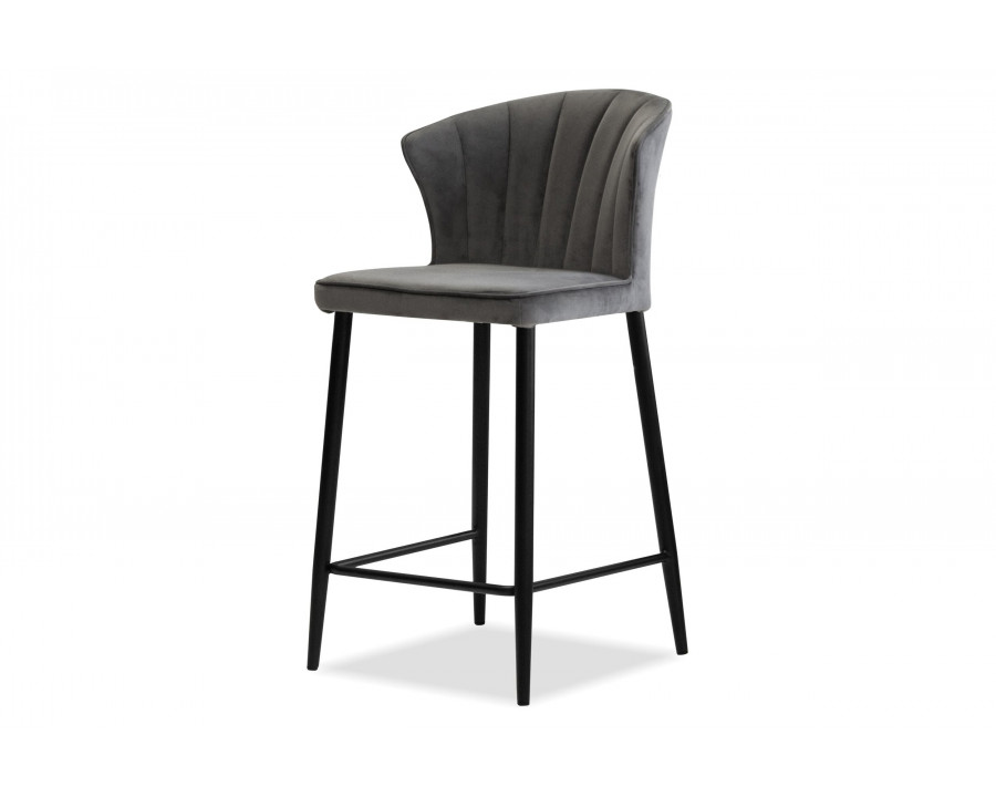 Mobital Ariel Counter Stool - Graphite, Leather