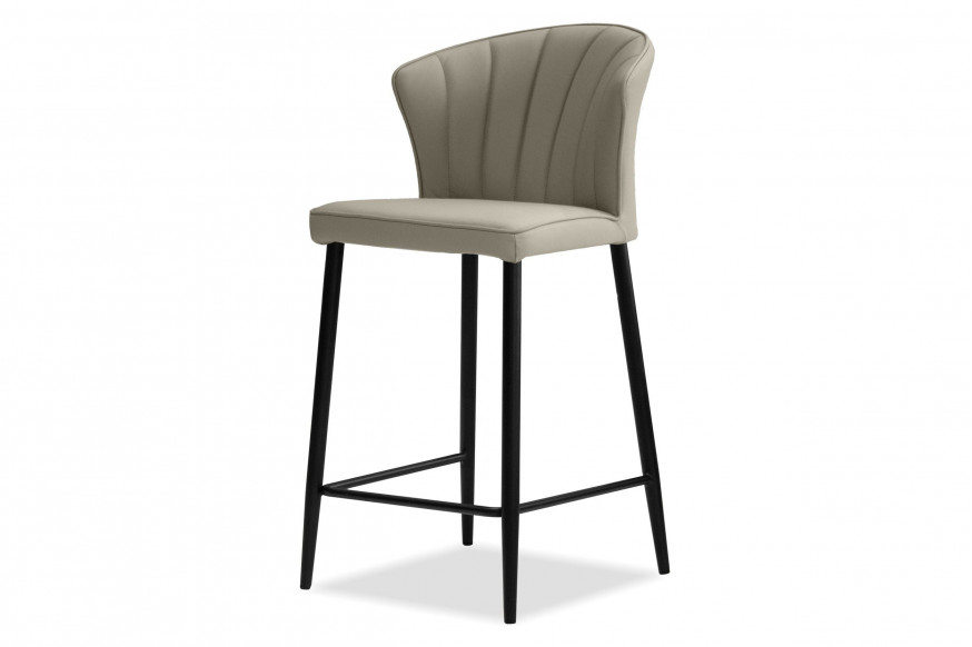 Mobital™ Ariel Counter Stool - Pewter, Leather