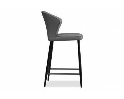 Mobital Ariel Counter Stool - Smoke, Leather