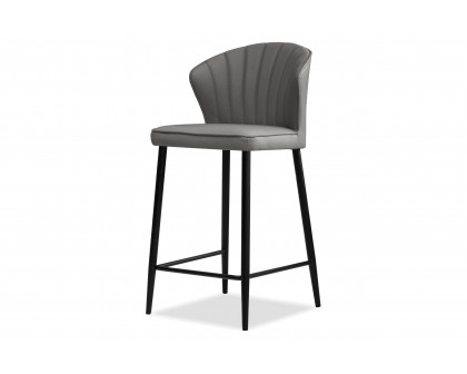 Mobital Ariel Counter Stool - Smoke, Leather