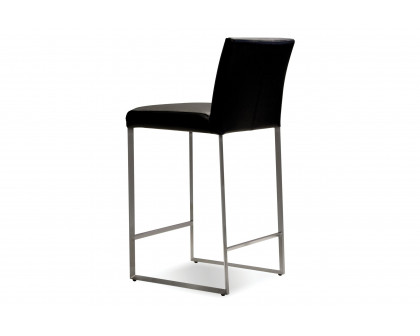 Mobital Tate Counter Stool - Black, Leather