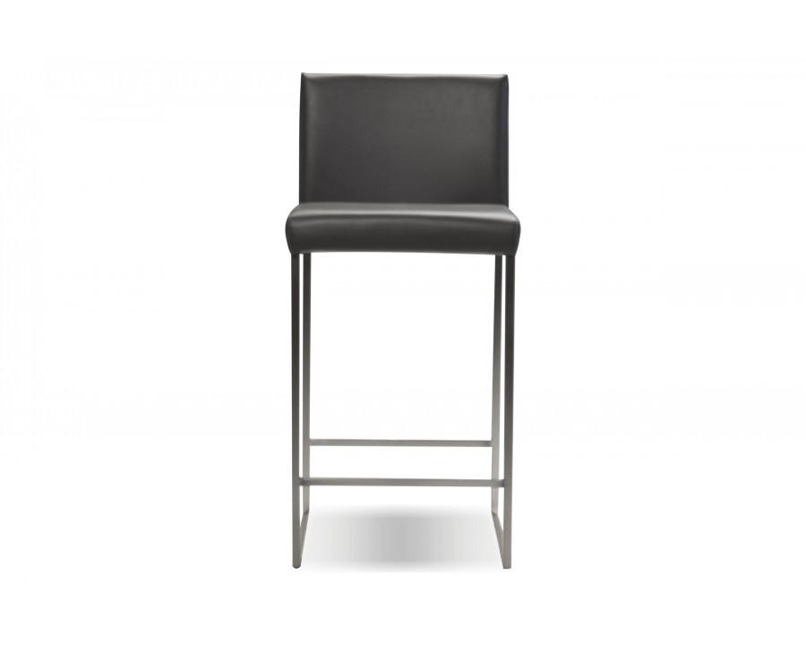 Mobital Tate Counter Stool - Gray, Leather