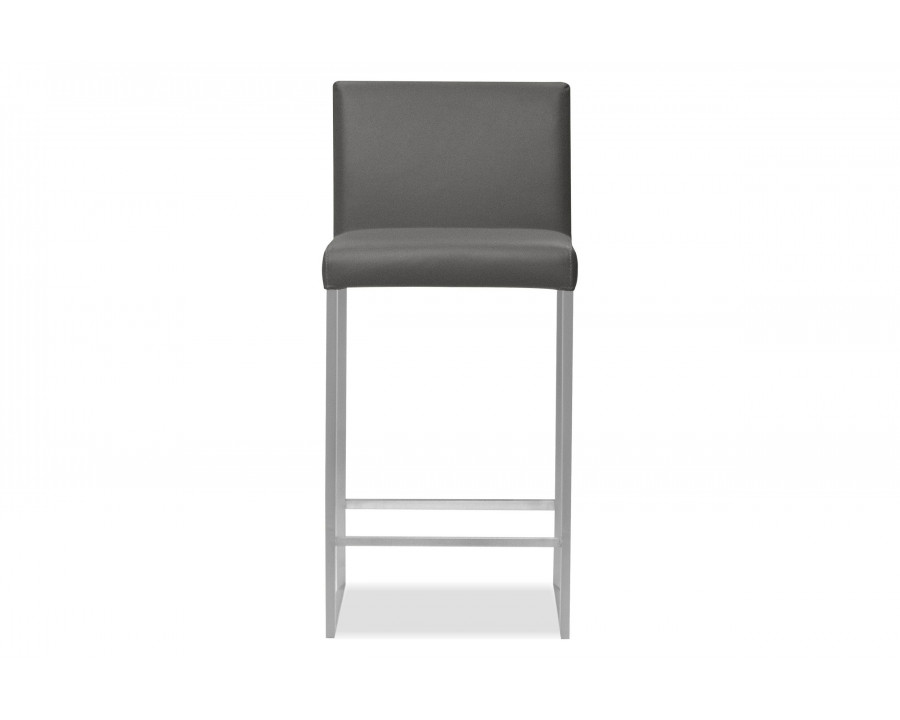 Mobital Tate Counter Stool - Smoke, Leather