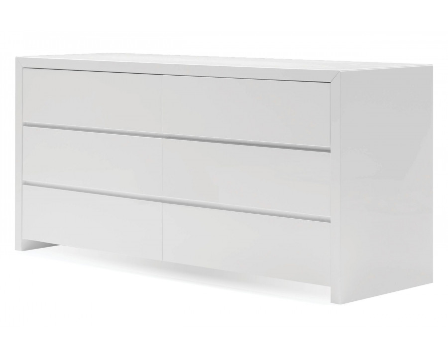 Mobital Blanche Double Dresser - White, Gloss