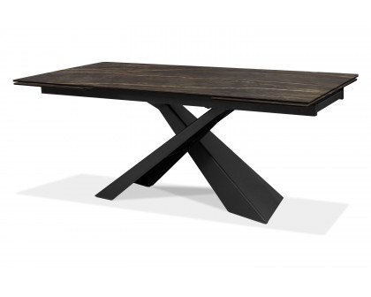 Mobital Century Dining Table with Double Extension - Noir Desir, Ceramic