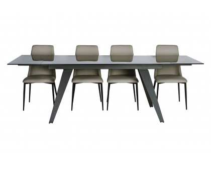 Mobital - Noire Dining Table in Smoke Gray