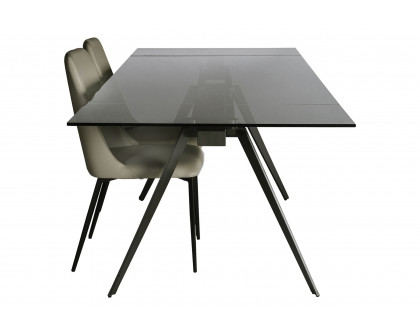 Mobital - Noire Dining Table in Smoke Gray