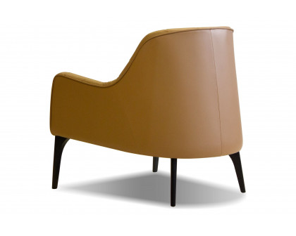 Mobital Ellington Flared Arms Solid Armchair - Caramel, Leather