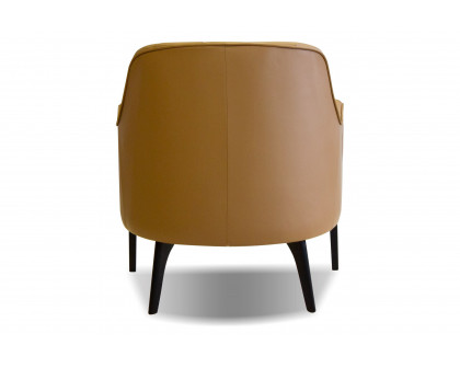 Mobital Ellington Flared Arms Solid Armchair - Caramel, Leather