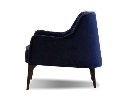 Mobital Ellington Flared Arms Solid Armchair - Navy, Fabric