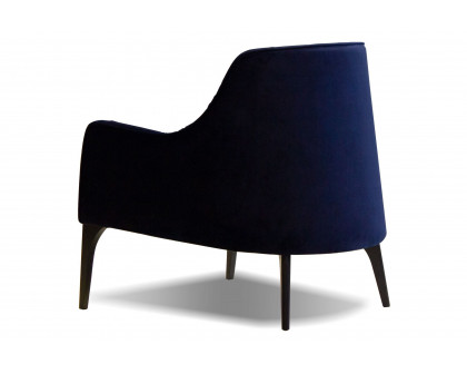 Mobital Ellington Flared Arms Solid Armchair - Navy, Fabric