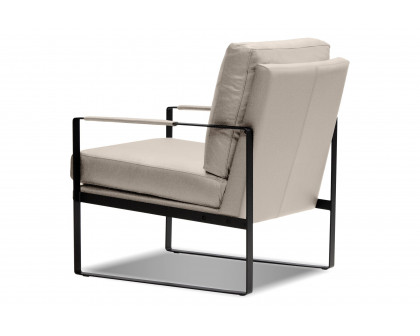 Mobital™ Mitchell Square Arms Solid Armchair - Wheat, Leather