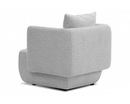 Mobital - Probe Square Arms Lounge Chair in Heather Gray, Fabric