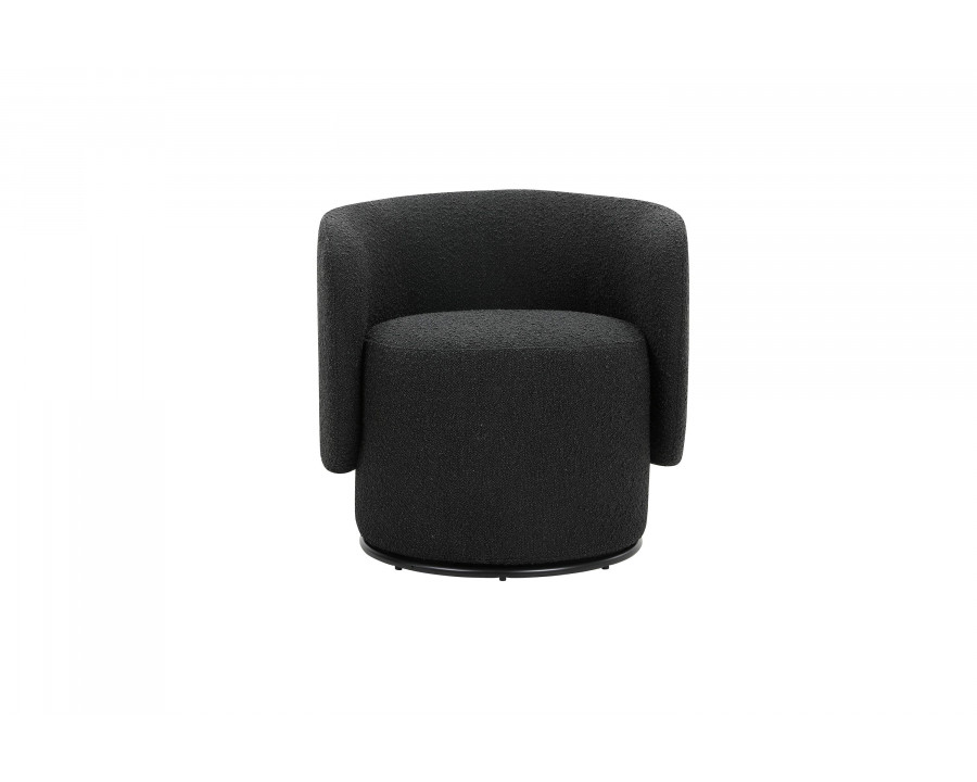 Mobital Biarritz Swivel Lounge Chair - Licorice, Fabric