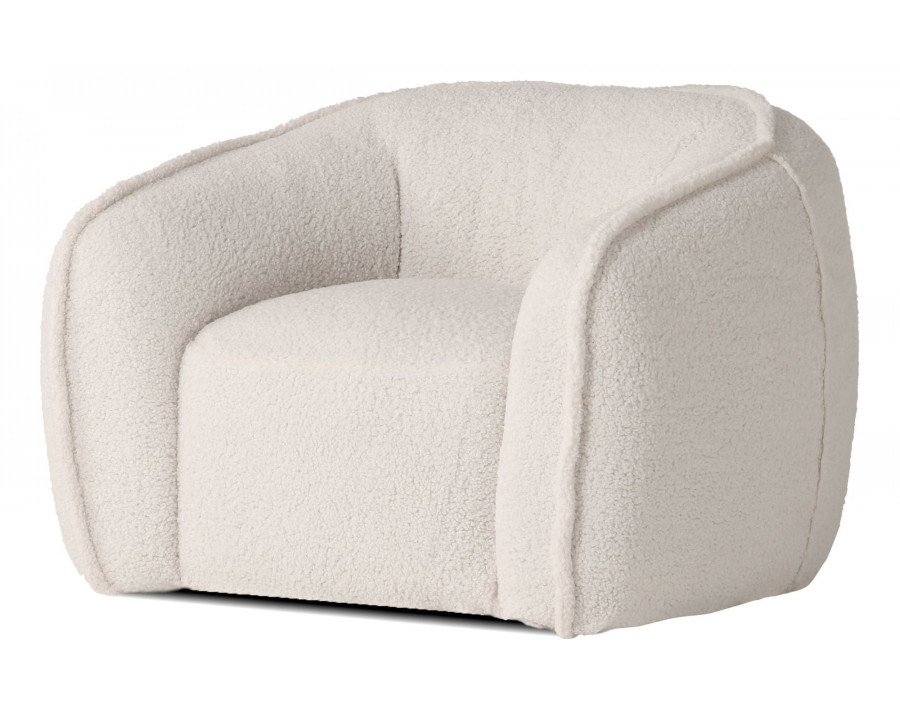 Mobital - Duffy Swivel Lounge Chair in Teddy Cream, Fabric