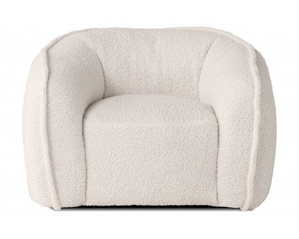 Mobital - Duffy Swivel Lounge Chair in Teddy Cream, Fabric