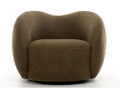 Mobital Dune Swivel Lounge Chair - Army Teddy, Fabric