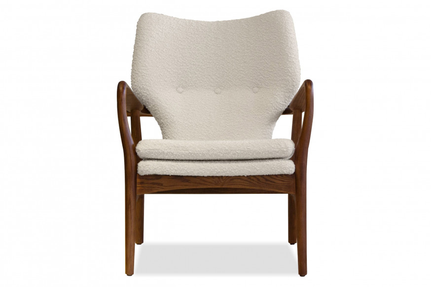 Mobital™ Ingrid Armless Lounge Chair - Cream Boucle, Fabric