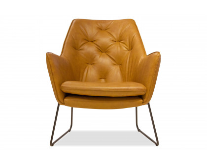 Mobital - Jasmine Flared Arms Lounge Chair in Whiskey, Leather