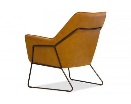 Mobital - Jasmine Flared Arms Lounge Chair in Whiskey, Leather