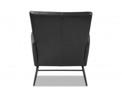 Mobital Morisson Square Arms Lounge Chair - Vintage Black, Leather