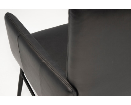 Mobital Morisson Square Arms Lounge Chair - Vintage Black, Leather