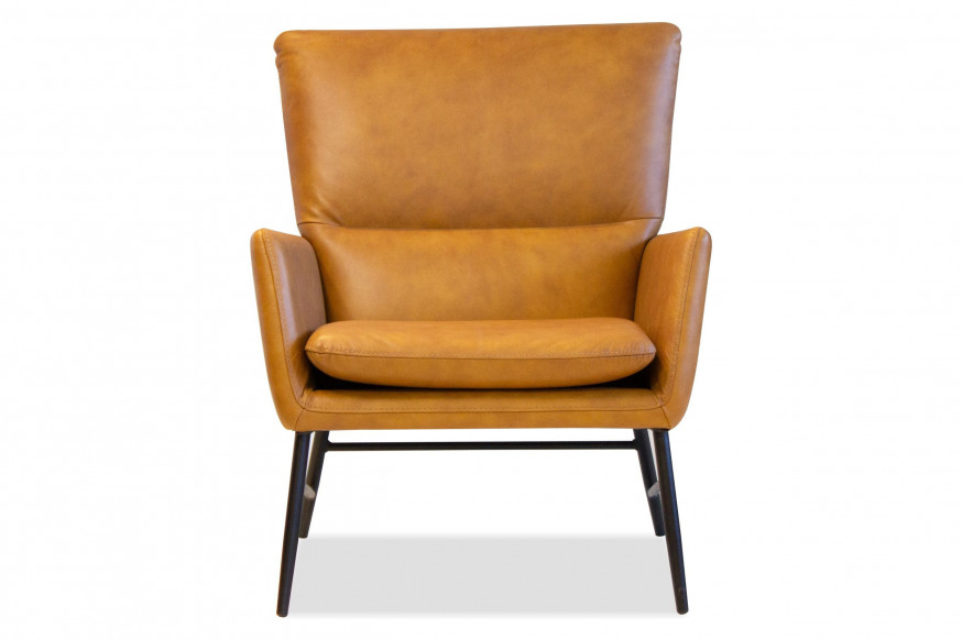 Mobital™ Morisson Square Arms Lounge Chair - Whiskey, Leather