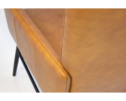 Mobital™ Morisson Square Arms Lounge Chair - Whiskey, Leather