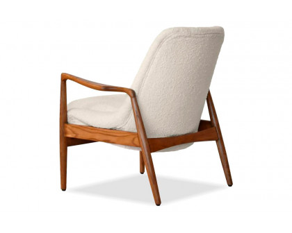 Mobital Reynolds Square Arms Lounge Chair - Cream Boucle, Leather