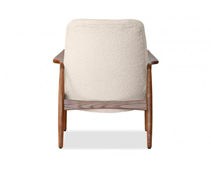 Mobital Reynolds Square Arms Lounge Chair - Cream Boucle, Leather