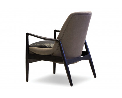 Mobital™ Reynolds Square Arms Lounge Chair - Gray/Black, Leather