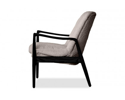 Mobital™ Reynolds Square Arms Lounge Chair - Smoke Boucle, Leather