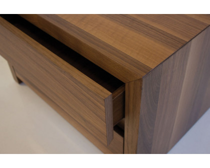 Mobital Blanche Night Table with 3 Drawers - Natural Walnut