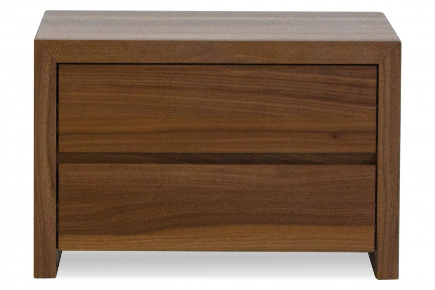 Mobital™ Blanche Night Table with 2 Drawers - Natural Walnut